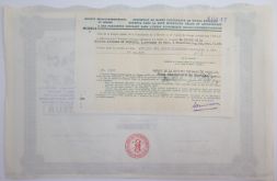 Акция Etablissements Caillard &amp; Cie, 100 франков, Франция (с сертификатом)